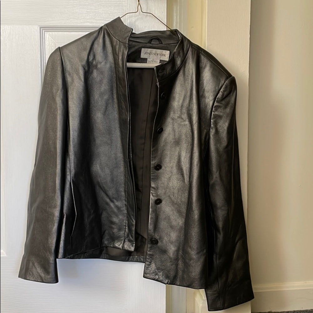 Jones New York Real Leather Jacket